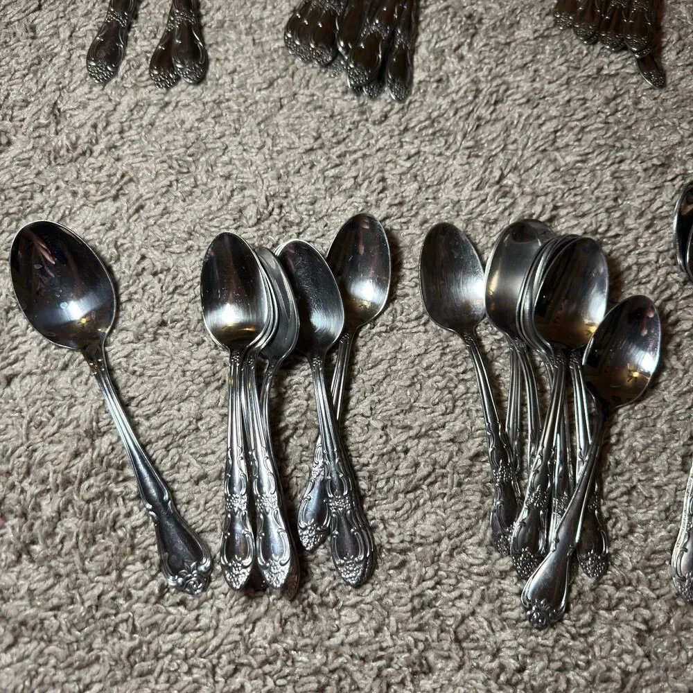 Oneida Flatware Set 57 Pc Silver Vintage Silverplate Silverware Replacements Lot